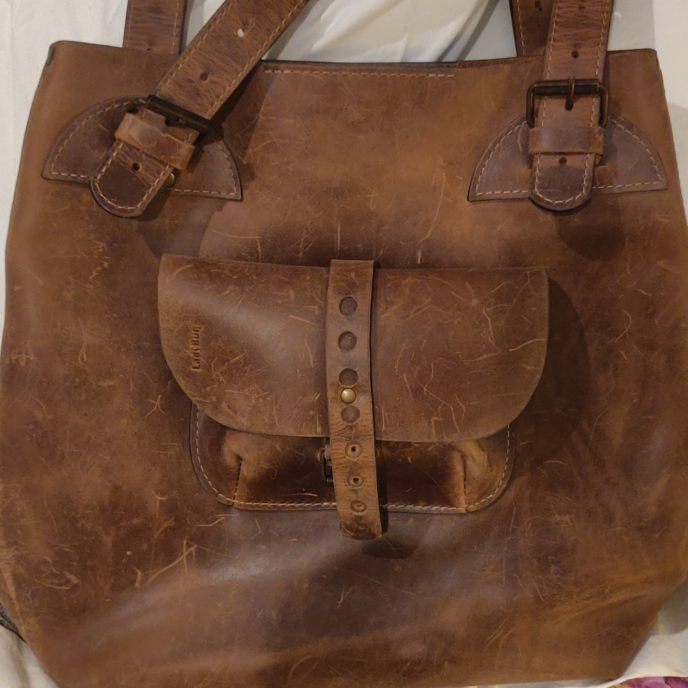 Lady Bug Leather tote/purse